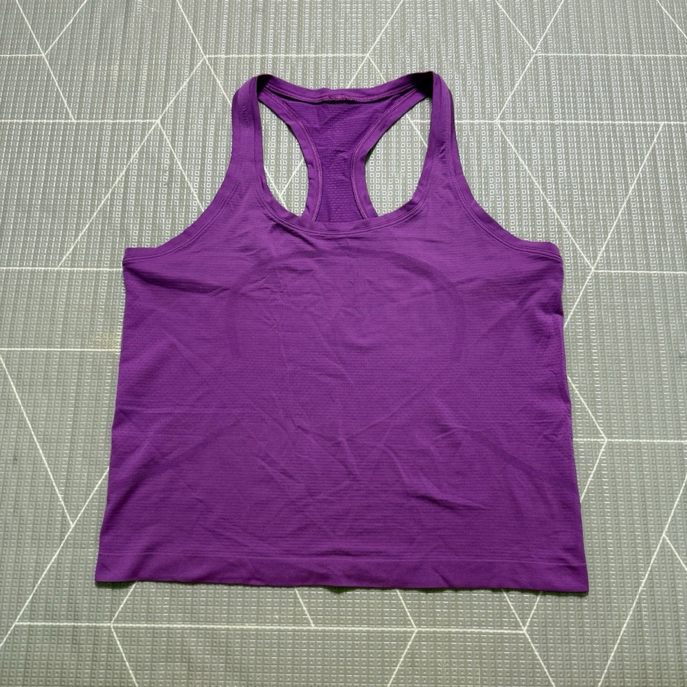 Lululemon Swiftly Tech Racerback Rank 2.0 Sz 10 Pink Purple Cropped
